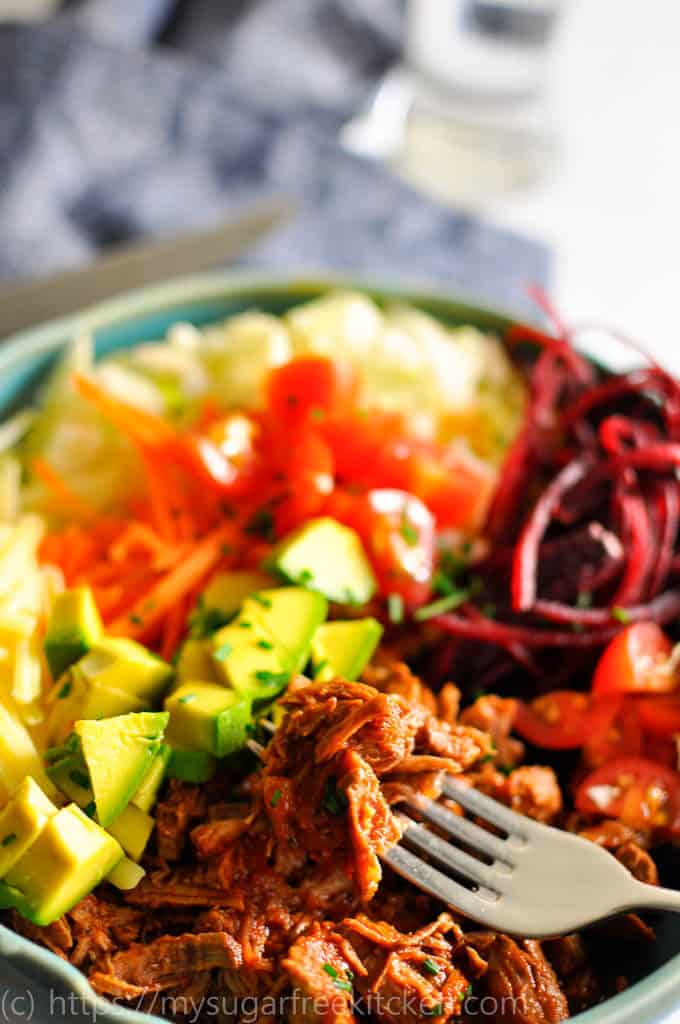 Pressure Cooker Mexican Beef Taco Bowl Recipe | My Sugar Free Kitchen