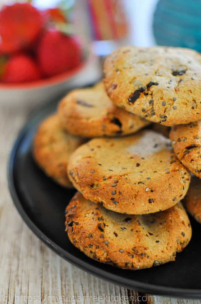 Refined sugar free date, almond and vanilla protein cookies with 8 grams of protein they are also dairy free