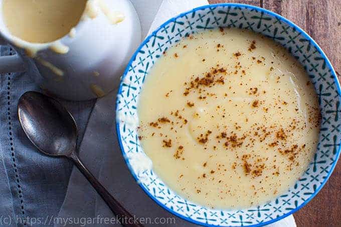 Make at home sugar free custard recipe that is easy and on the table in under half an hour.