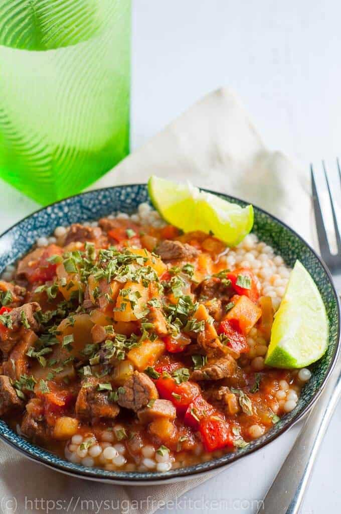 Rich and hearty moroccan beef stew made in the slow cooker