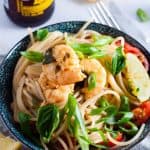 Made in 30 minutes - Lemon Garlic Prawns with Spaghetti Pasta.