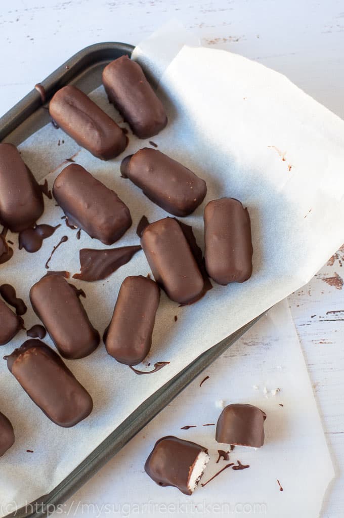 Healthy bounty bars, sugar free naturally sweetened with stevia.