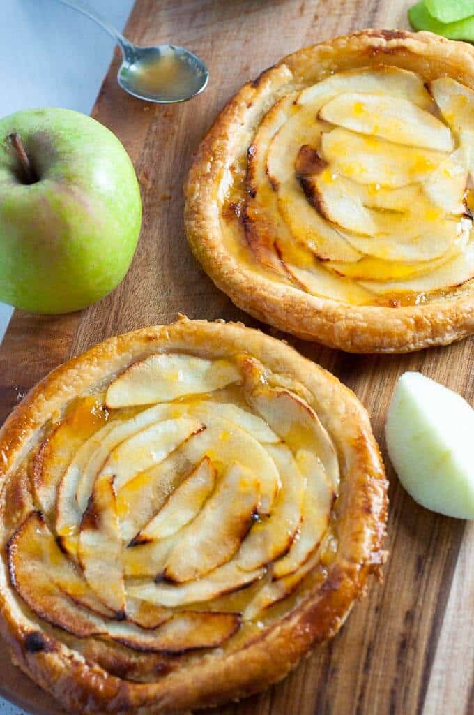 Apricot Glazed Apple Rose Pastry| My Sugar Free Kitchen