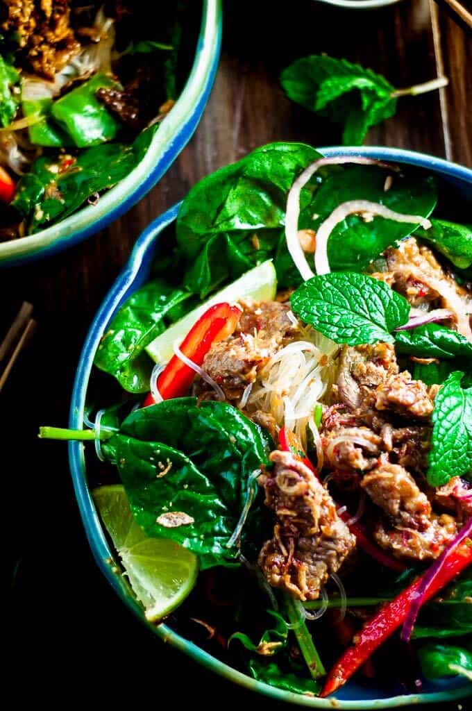 Crunchy Thai Beef Salad Recipe | My Sugar Free Kitchen