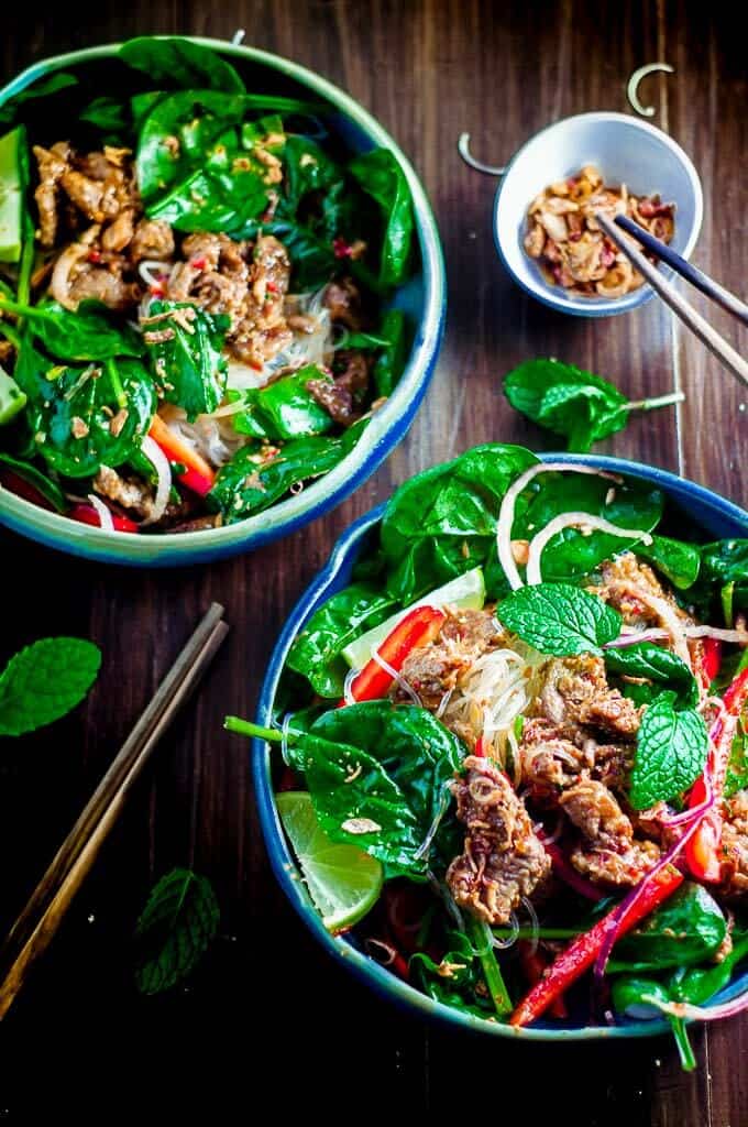 Crunchy Thai Beef Salad Recipe | My Sugar Free Kitchen